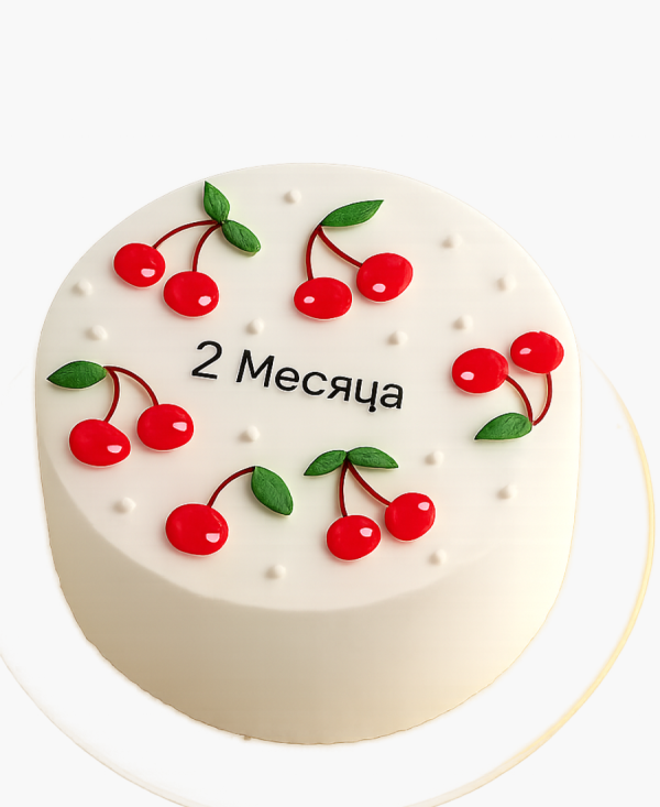 Бенто-торт с рисунком вишен Фото