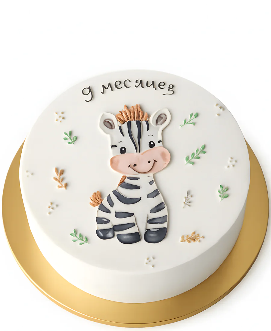 Бенто-торт с рисунком зебры Фото