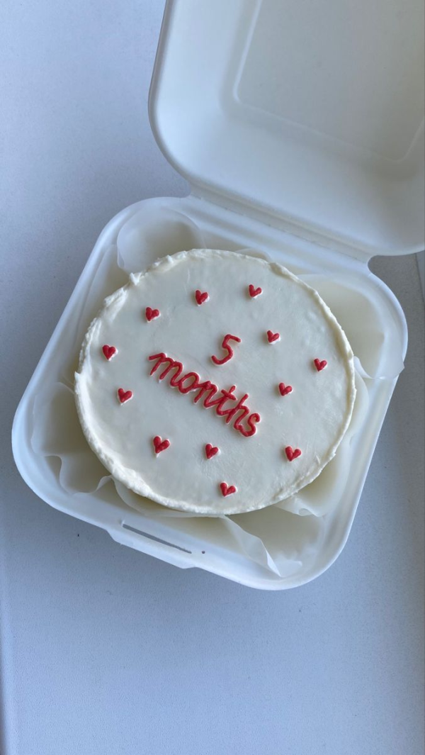 Бенто-торт с сердечками Фото