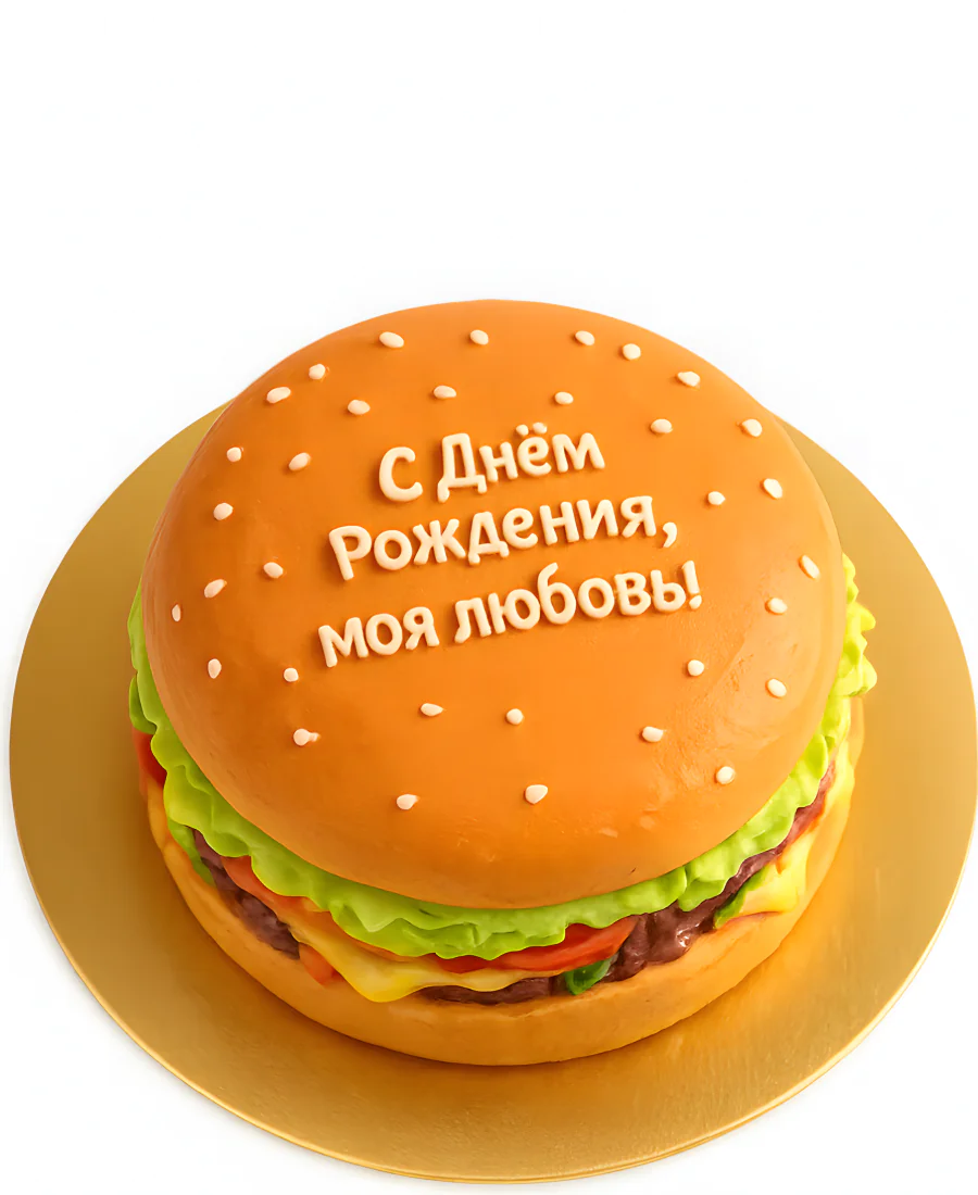 Бенто-торт в форме бургера Фото