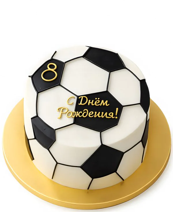 Бенто-торт в стиле футбольного мяча Фото