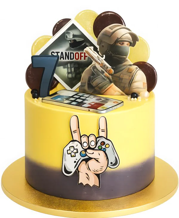 Торт мальчику-геймеру на 7 лет Фото
