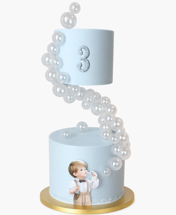 Детский торт с пузырями на 3 года Фото