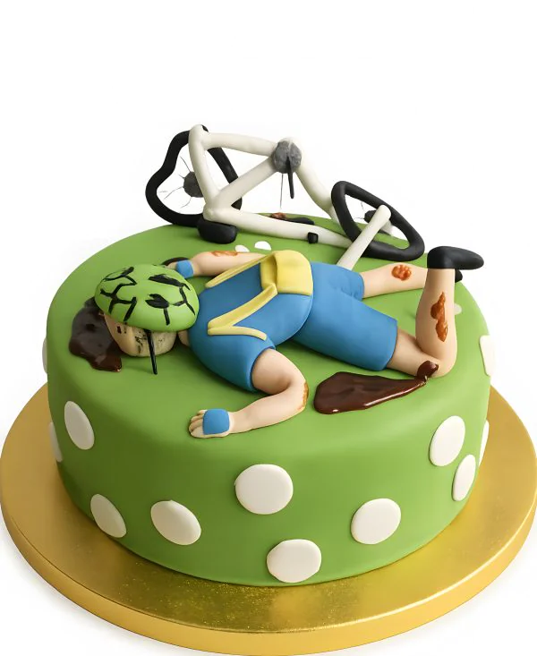 Торт авария у велосипедиста Фото