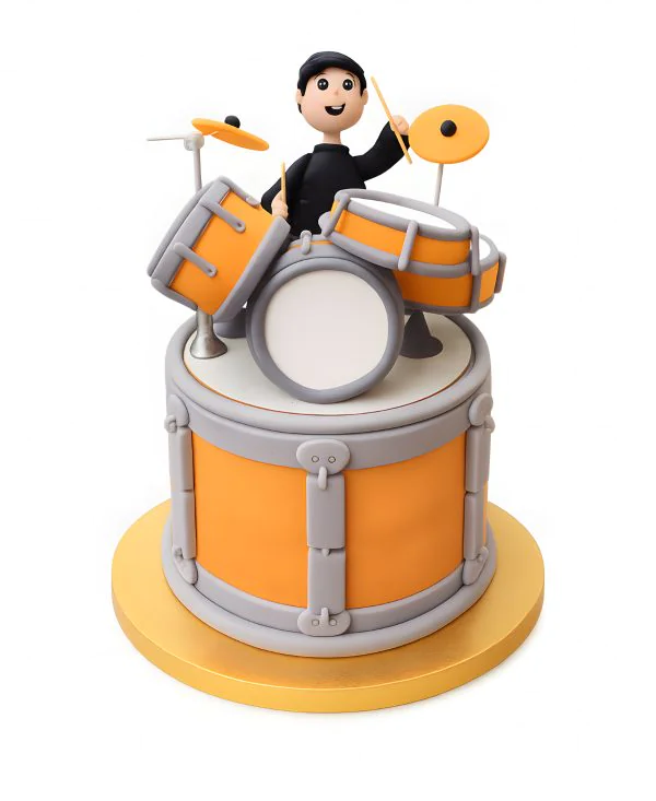 Торт с фигуркой барабанщика Фото