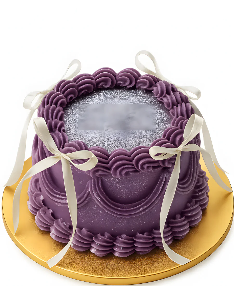 Фиолетовый торт с блестками Фото