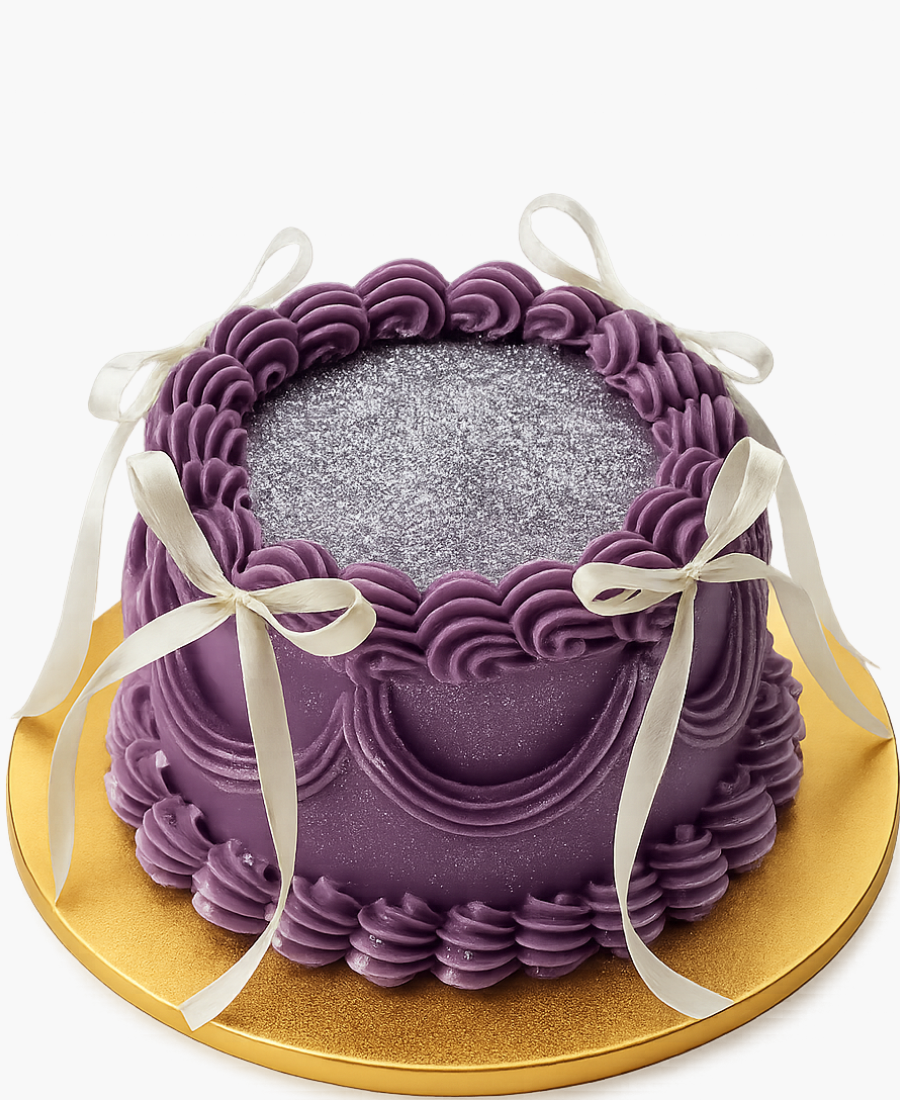 Фиолетовый торт с блестками Фото