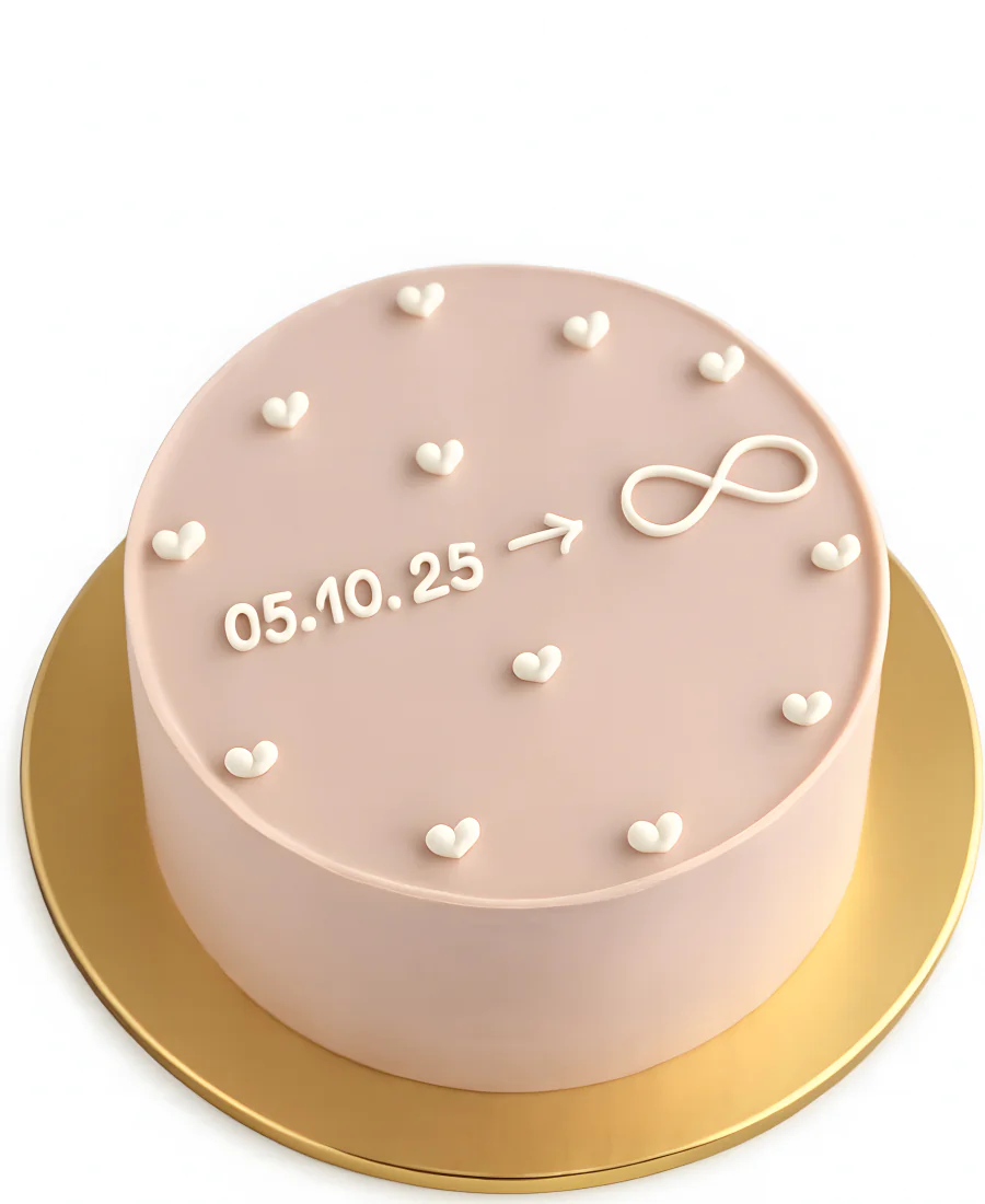 Коричневый бенто-торт на день свадьбы Фото