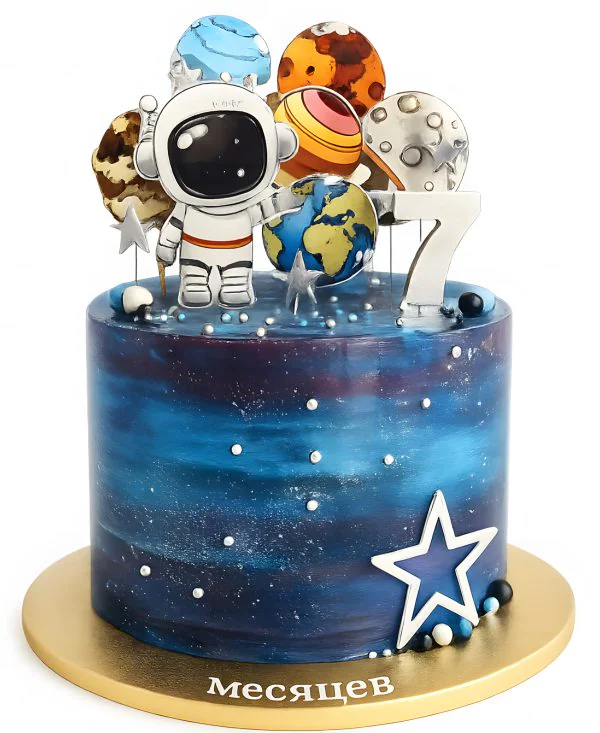 Космический торт на 7 месяцев Фото