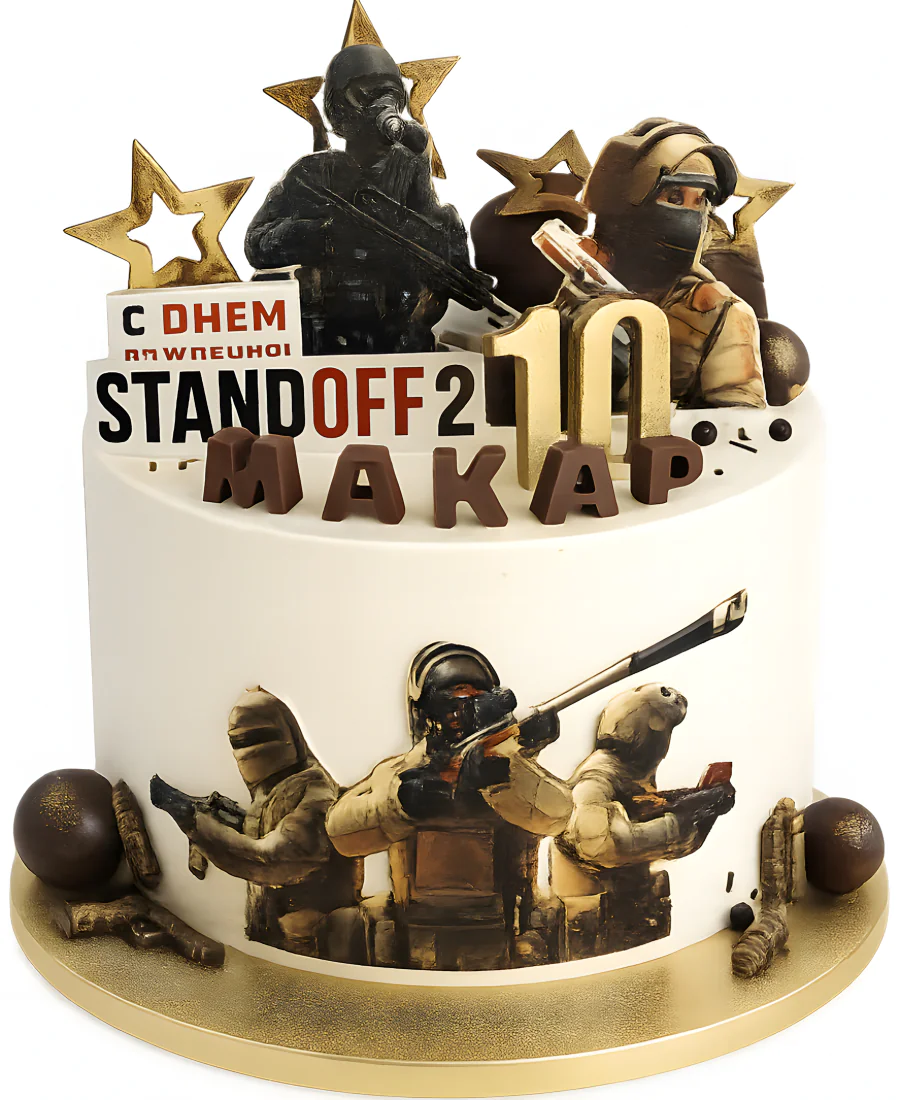 Торт на день рождения 10 лет в стиле Стендофф 2 Фото