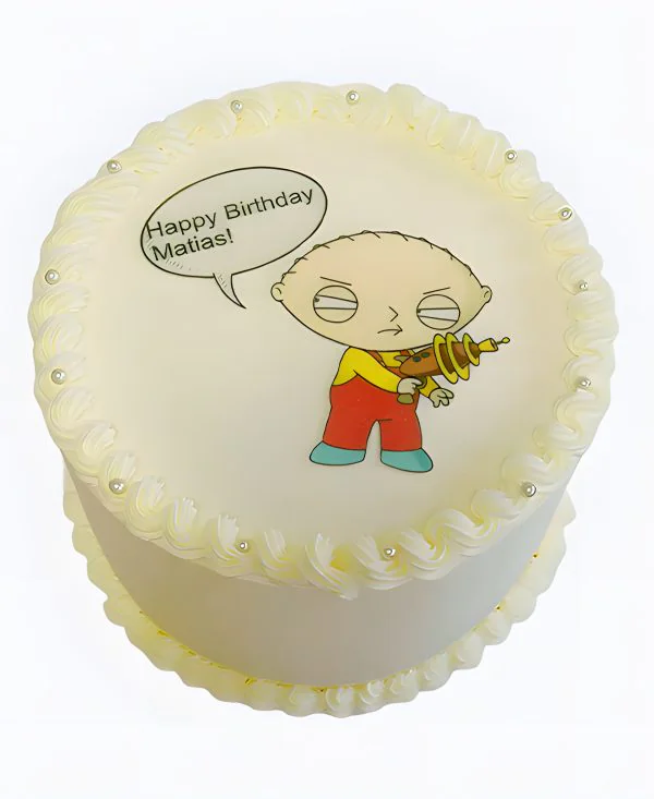 Кремовый торт с фотопечатью Стьюи Фото