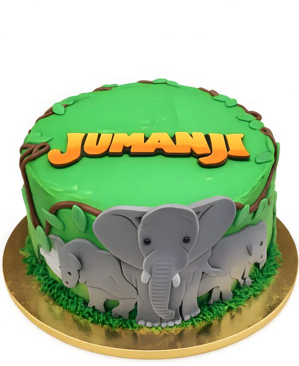 Круглый торт со слоном Фото