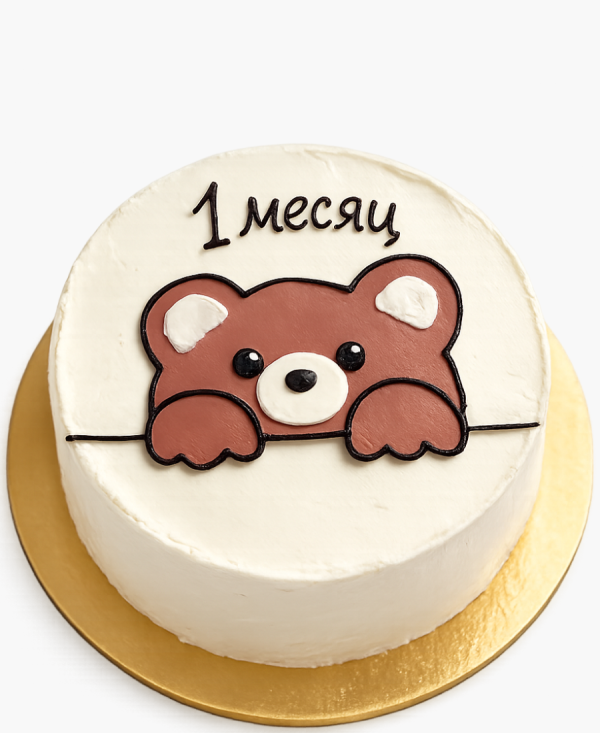 Милый бенто-торт с медведем Фото