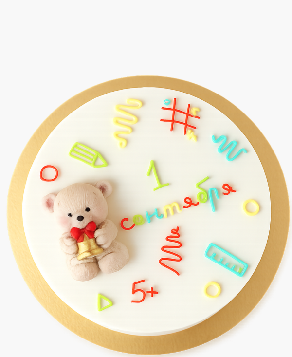 Милый бенто-торт с медведем Фото