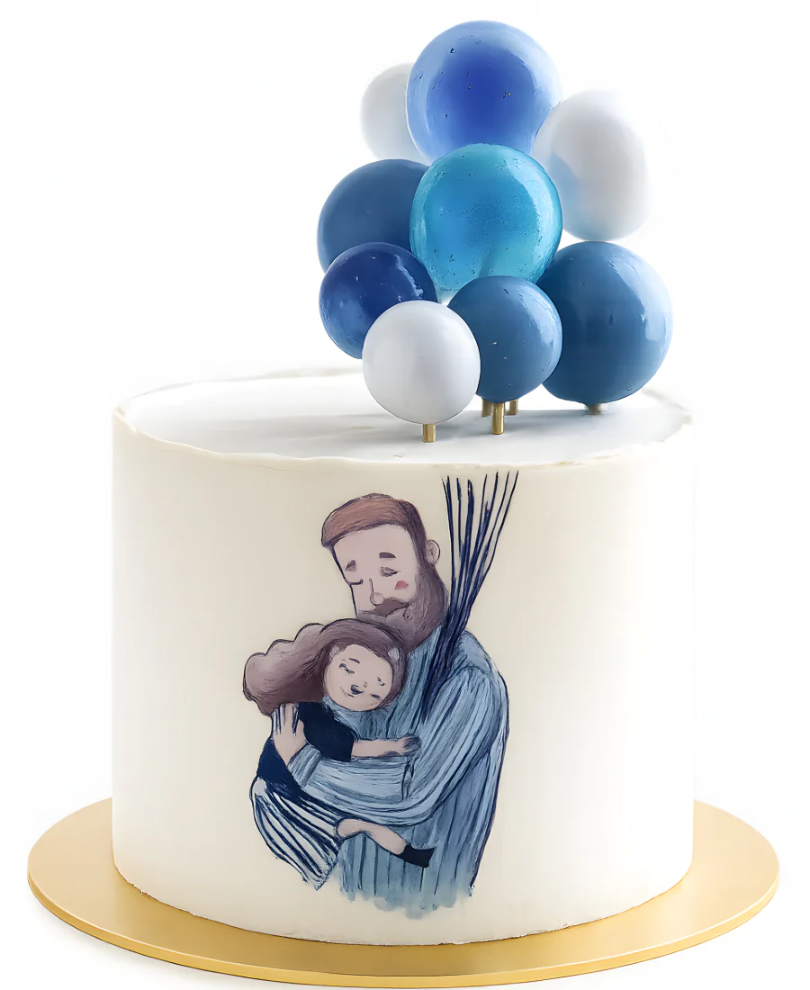 Милый торт для папы и дочки Фото