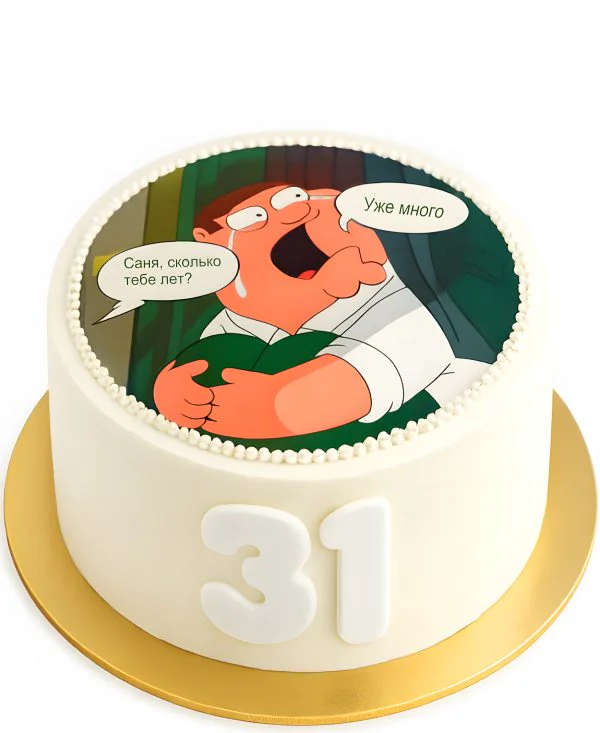 Торт с кадром из мультсериала Гриффины Фото
