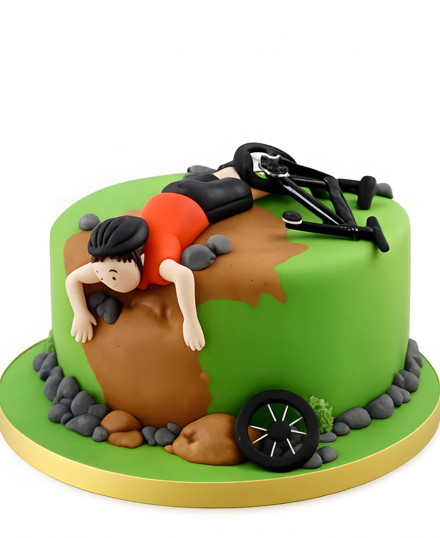 Торт велосипедист упал Фото