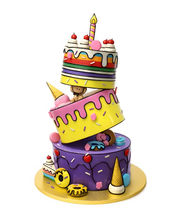 Необычный торт в стиле комикса Фото