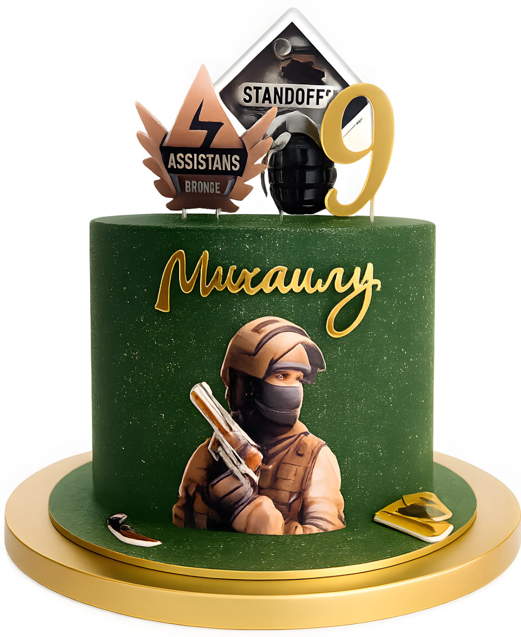 Велюровый торт на 9 лет в стиле Стендофф Фото