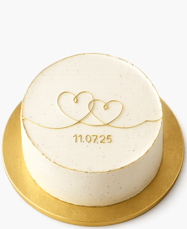 Нежный бенто-торт на день свадьбы Фото