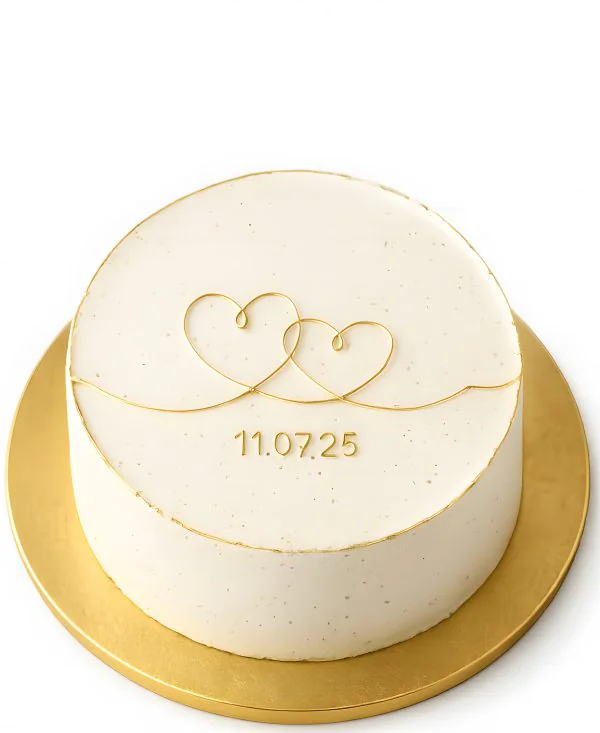 Нежный бенто-торт на день свадьбы Фото