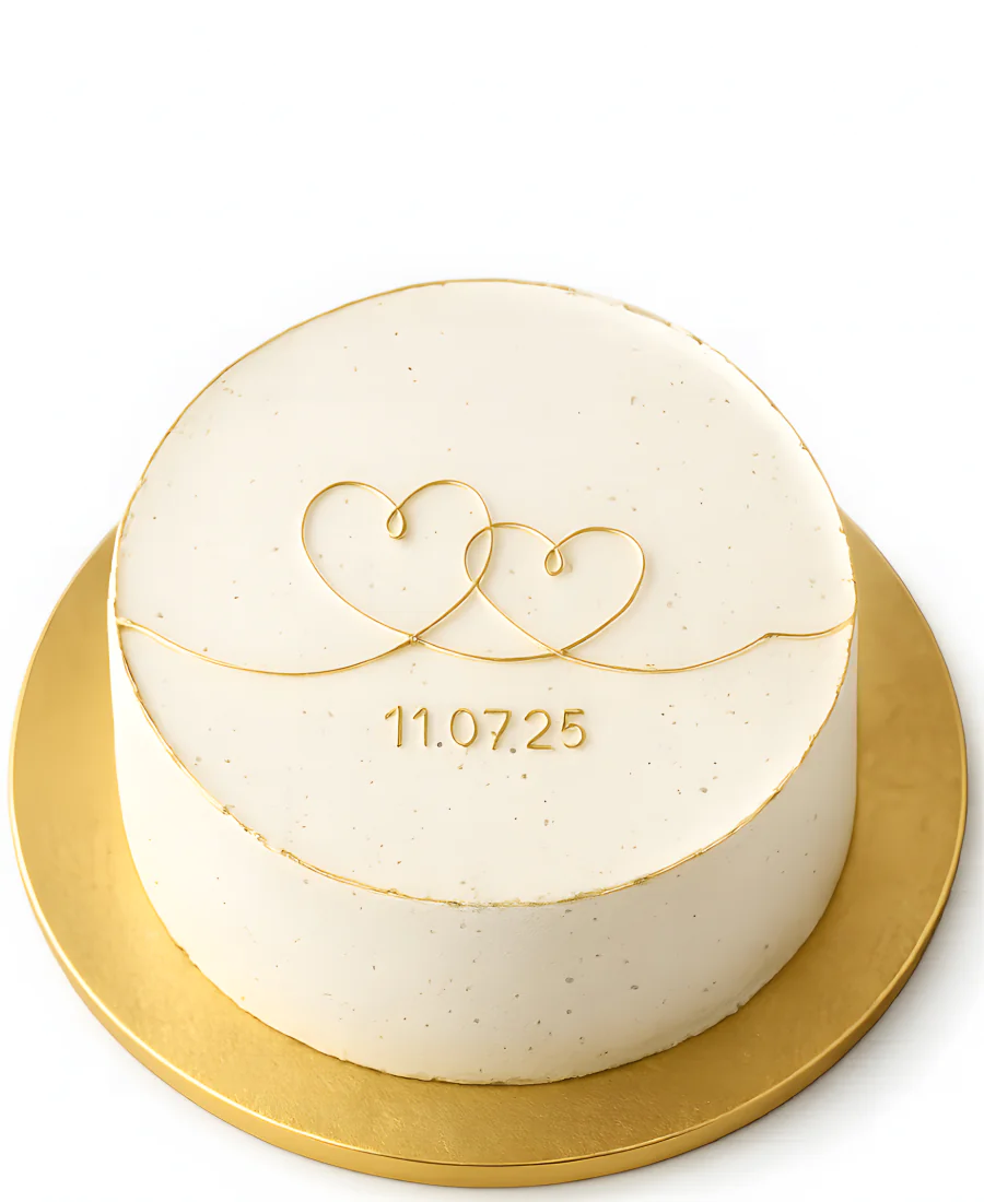 Нежный бенто-торт на день свадьбы Фото