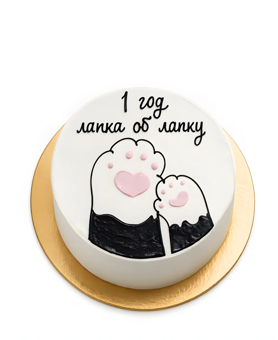 Милый бенто-торт на годовщину отношений 1 год Фото