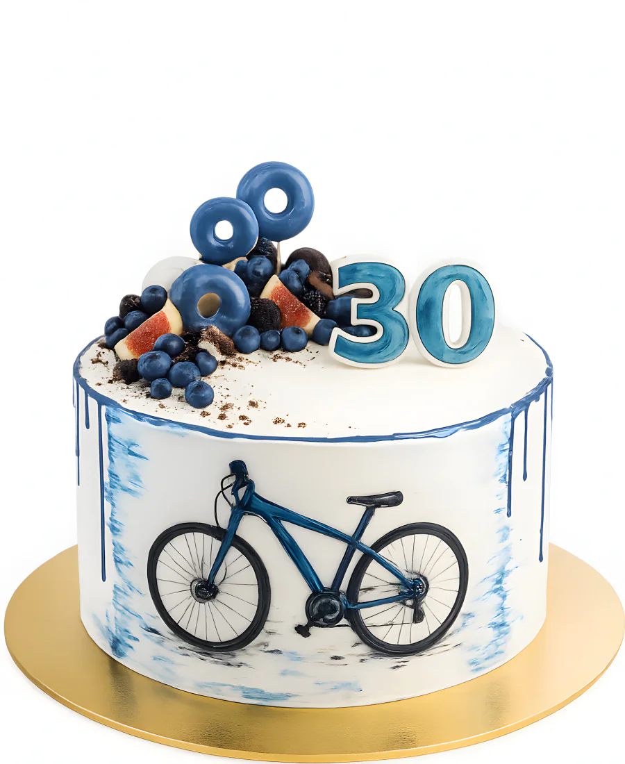 Торт с велосипедом на день рождения Фото