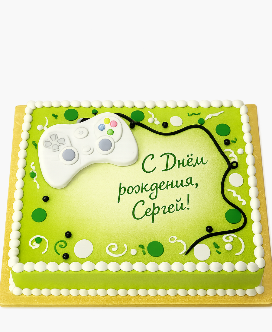 Прямоугольный торт с джойстиком Фото
