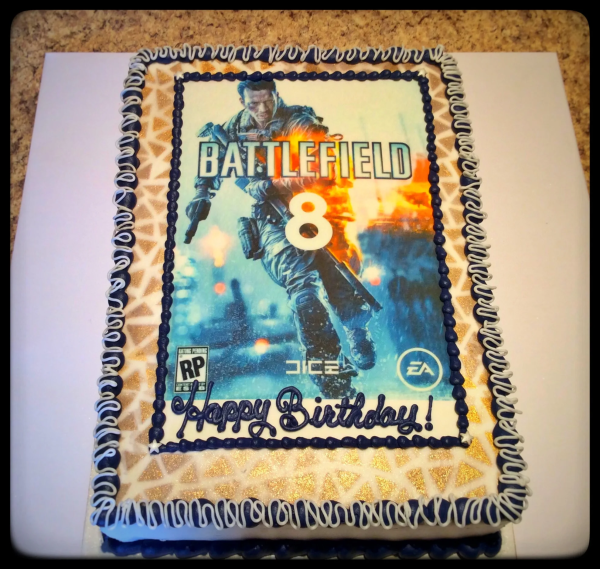 Прямоугольный торт с фотопечатью Фото