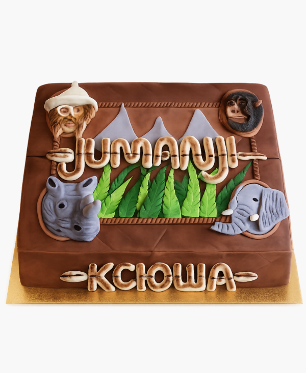 Прямоугольный торт с животными Фото