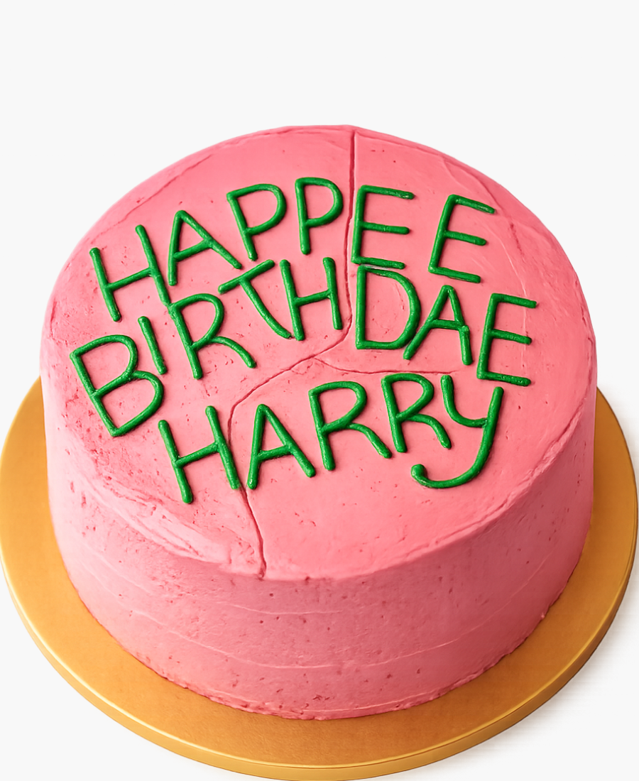 Розовый торт на день рождение Гарри Фото