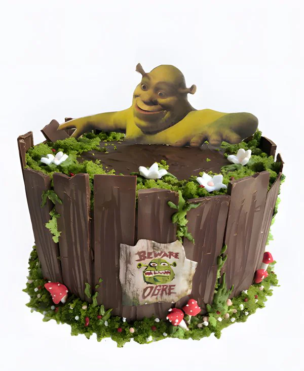 Шоколадный торт с топпером Шрека Фото