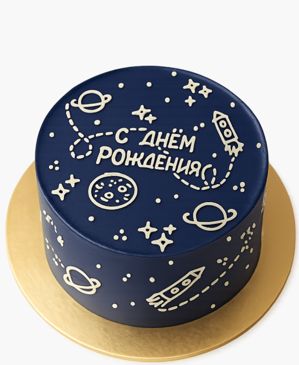 Темно синий бенто-торт мальчику Фото