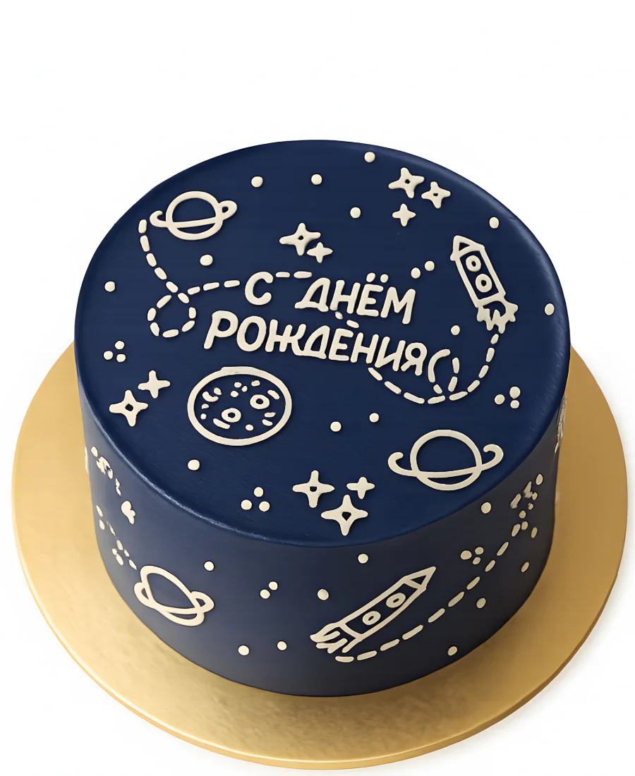 Темно синий бенто-торт мальчику Фото