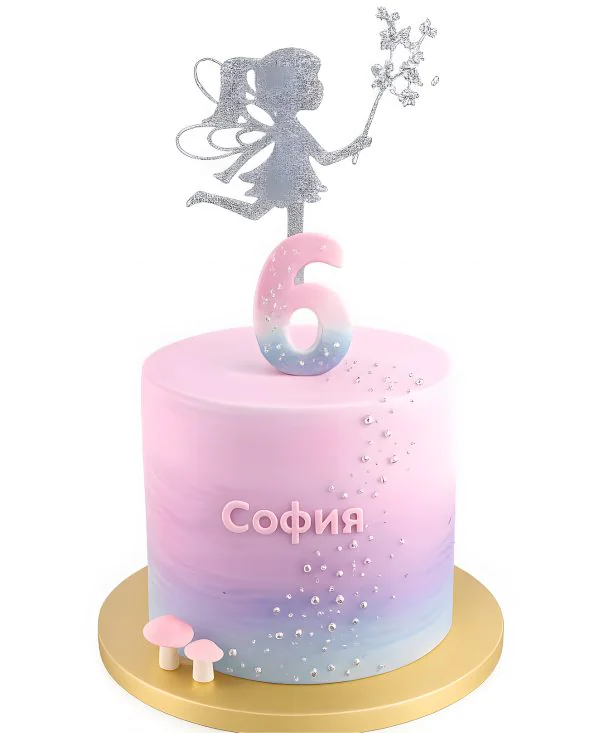 Детский торт без мастики для девочки на 6 лет Фото