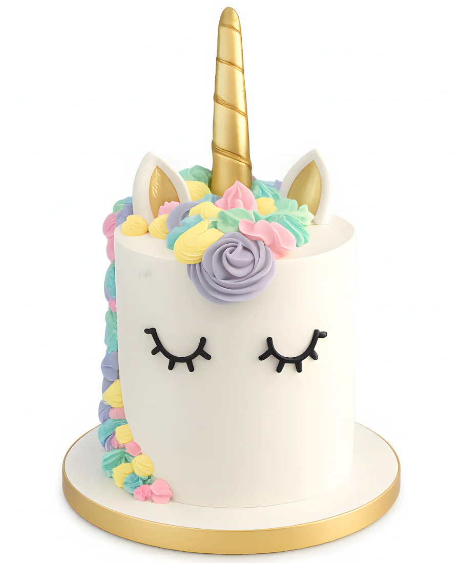 Детский торт единорог без мастики Фото