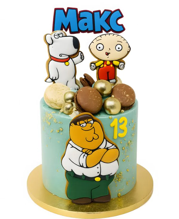 Торт на день рождения по мультсериалу Гриффины Фото