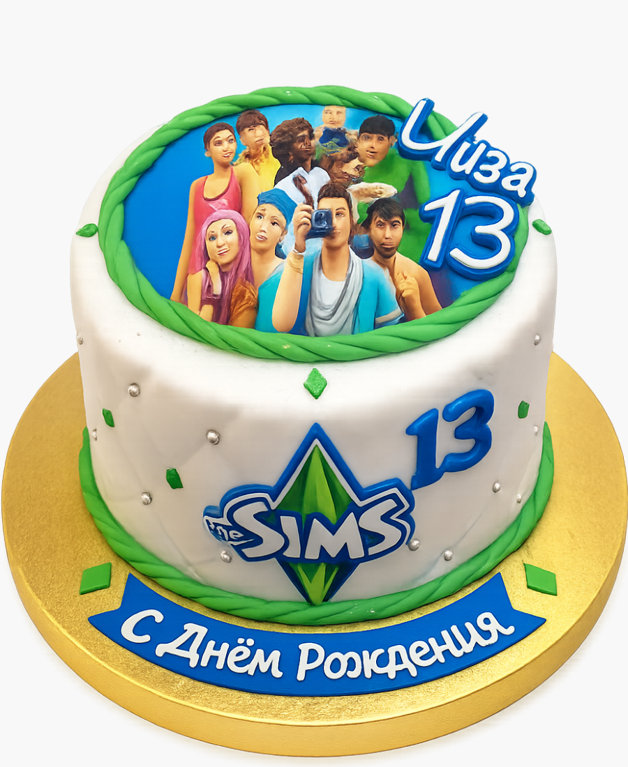 Торт на день рождение Симс4 Фото