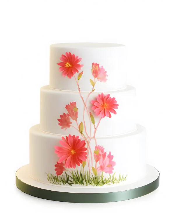 Торт с цветочками для девочки Фото