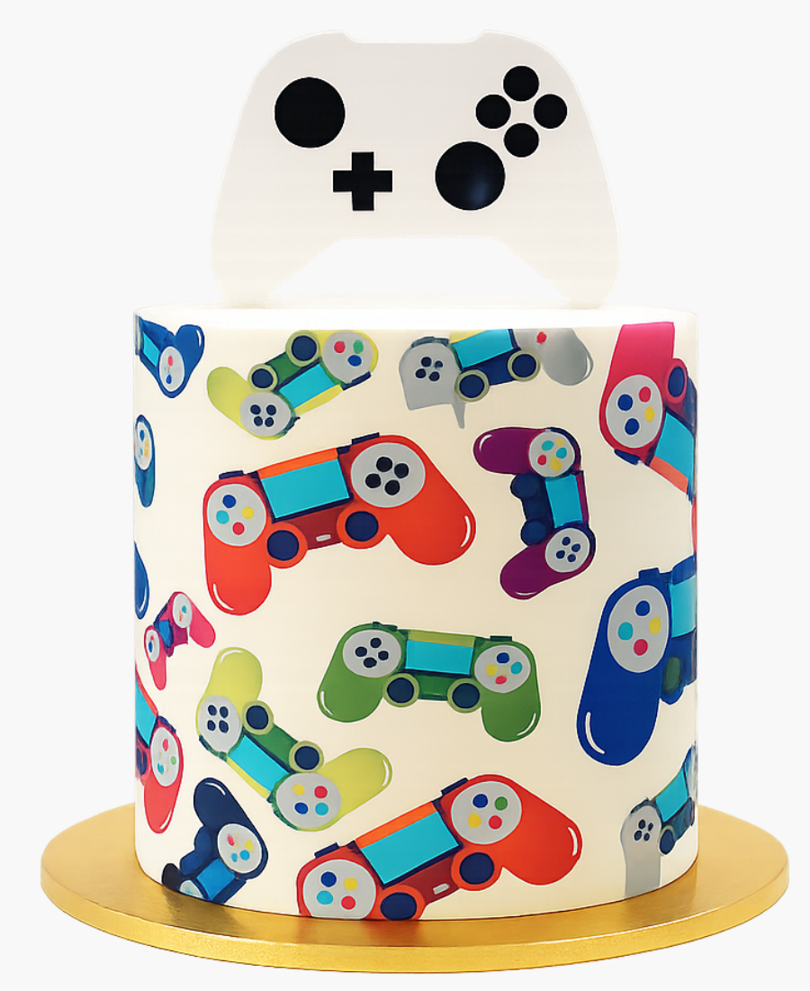 Торт с фотопечатью джойстиков Фото