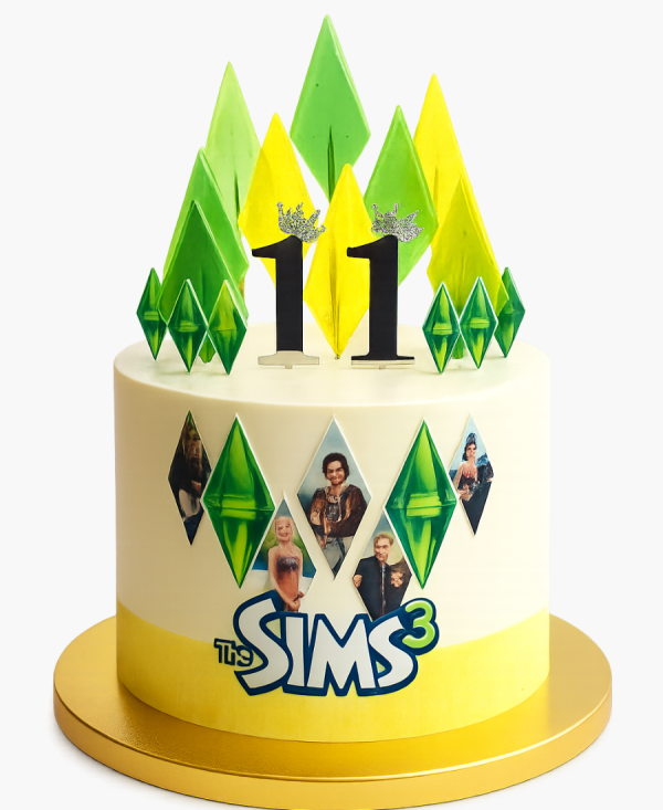 Торт с леденцами в форме Симс4 Фото