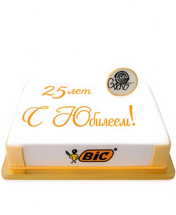 Корпоративный торт с логотипом Фото