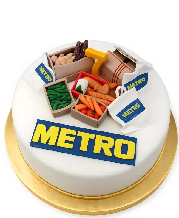 Торт на корпоратив компании с логотипом Фото