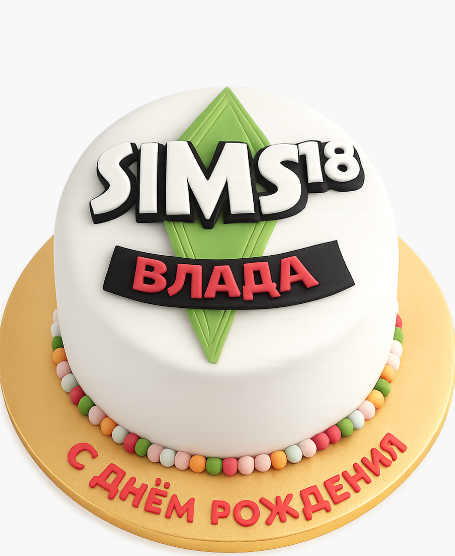 Торт с надписями Симс4 Фото