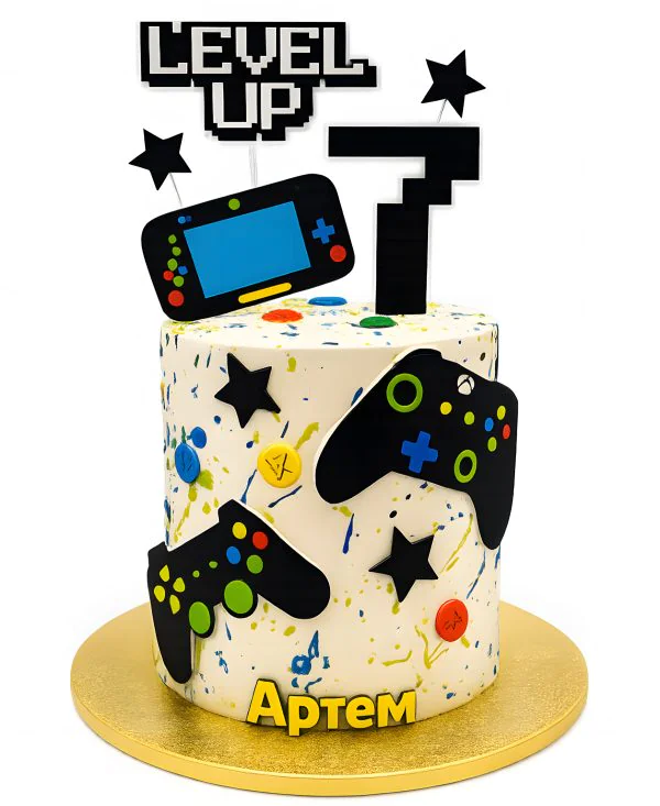 Торт с приставкой на 7 лет Фото