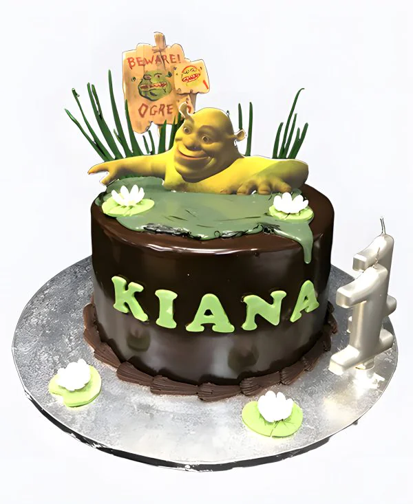 Торт Шрек в болоте Фото