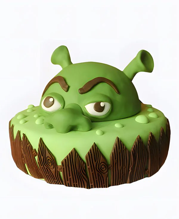 Торт в форме головы Шрека Фото