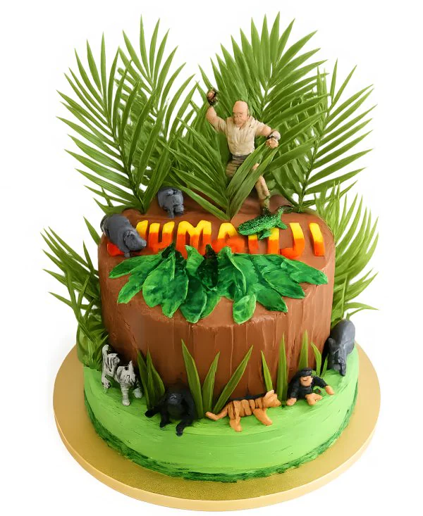 Торт в стиле Джуманджи с джунглями Фото