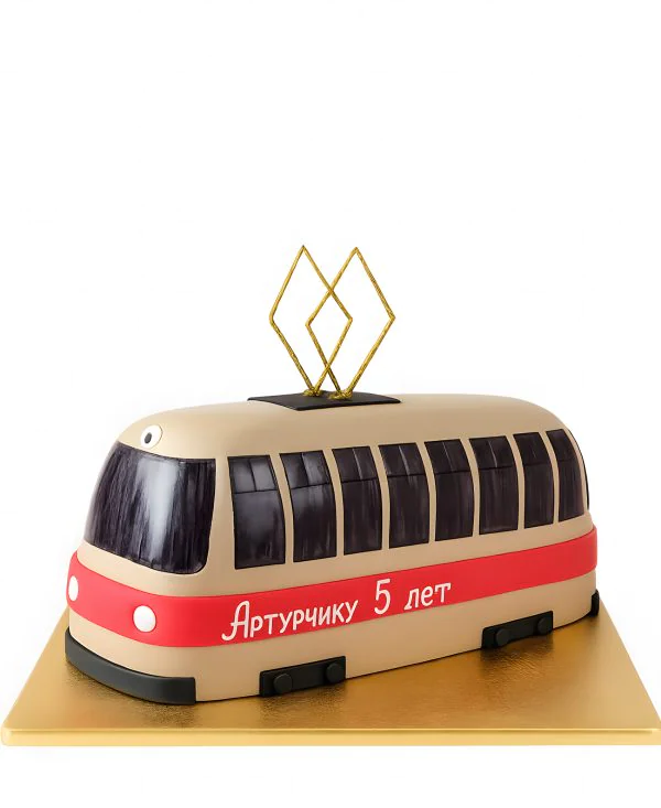 Торт в стиле трамвая Фото